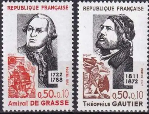 FRANKREICH 1972 Mi-Nr. 1806/07** MNH