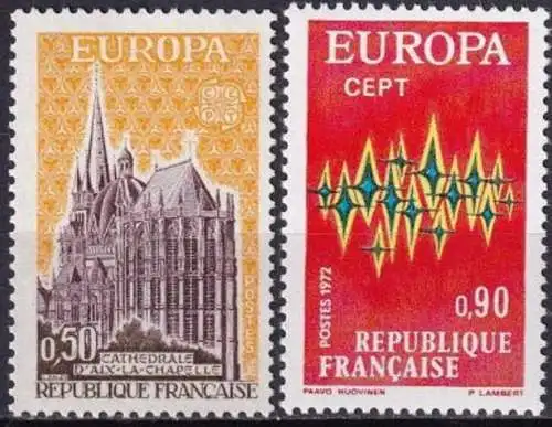 FRANKREICH 1972 Mi-Nr. 1788/89 ** MNH