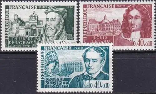 FRANKREICH 1970 Mi-Nr. 1696/98 ** MNH