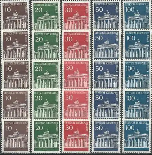 BERLIN 1966 Mi-Nr. 286/90 5 Sätze ** MNH