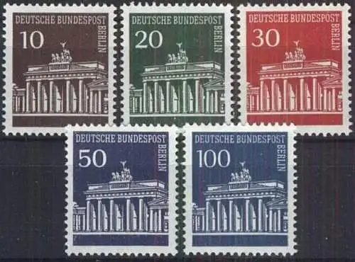 BERLIN 1966 Mi-Nr. 286/90 ** MNH