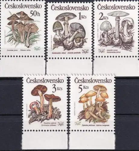 TSCHECHOSLOWAKEI 1989 Mi-Nr. 3017/21 ** MNH