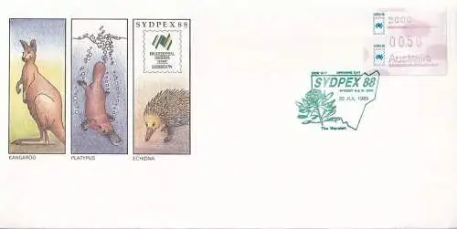 AUSTRALIEN 1988 Mi-Nr. ATM 11 Automatenmarke Sydpex 88 FDC