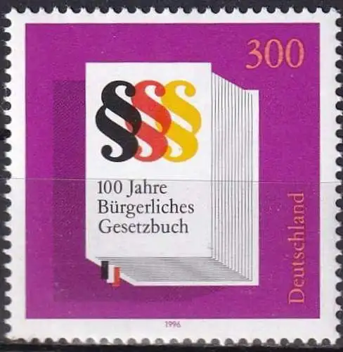 DEUTSCHLAND 1996 Mi-Nr. 1874 ** MNH