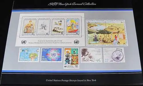 UNO NEW YORK 1986 Jahressammelmappe - Souvenir Folder ** MNH