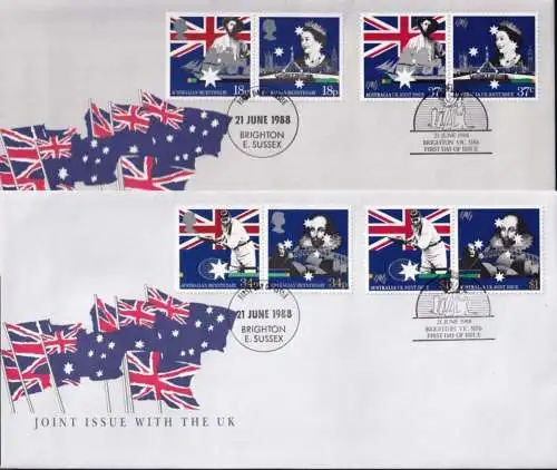 AUSTRALIEN 1988 Mi-Nr. 1114/17 FDC