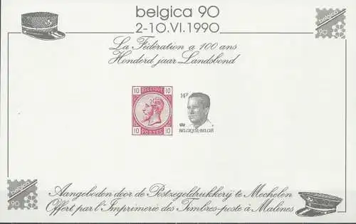 BELGIEN 1990 Mi-Nr. 2403 Schwarzdruck ** MNH