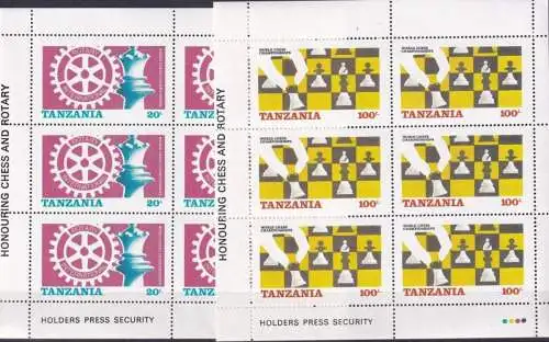 TANSANIA 1986 Mi-Nr. 313/14 Kleinbogen ** MNH