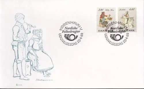 DÄNEMARK 1989 Mi-Nr. 947/48 FDC Norden