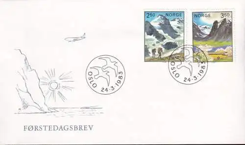 NORWEGEN 1983 Mi-Nr. 881/82 FDC Norden