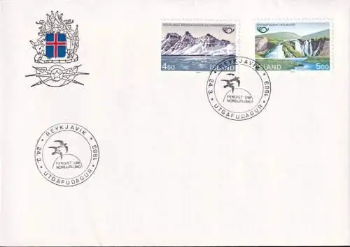 ISLAND 1983 Mi-Nr. 596/97 FDC Norden