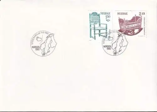 SCHWEDEN 1980 Mi-Nr. 1115/16 FDC Norden