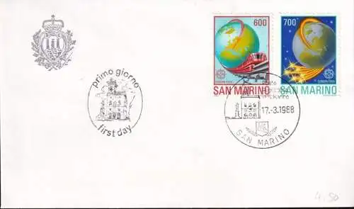 SAN MARINO 1988 Mi-Nr. 1380/81 CEPT FDC