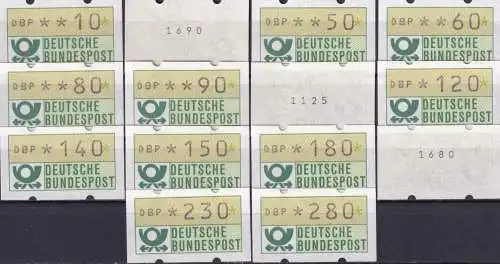 DEUTSCHLAND 1981 Mi-Nr. ATM 1.1 hu VS 1 Automatenmarken ** MNH