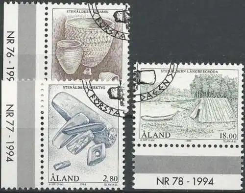 ALAND 1994 Mi-Nr. 88/90 o used - aus Abo