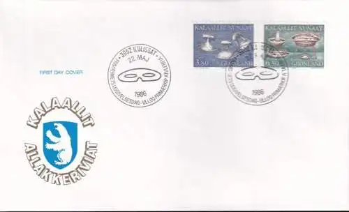 GRÖNLAND 1986 Mi-Nr. 165/66 FDC