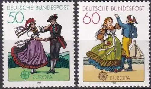 DEUTSCHLAND 1981 Mi-Nr. 1096/97 ** MNH