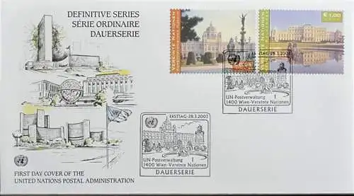 UNO WIEN 2003 Mi-Nr. 387/88 FDC