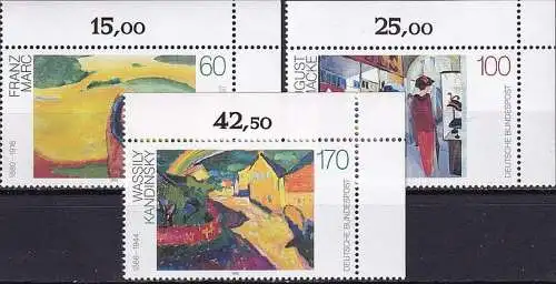 DEUTSCHLAND 1992 Mi-Nr. 1617/19 ** MNH