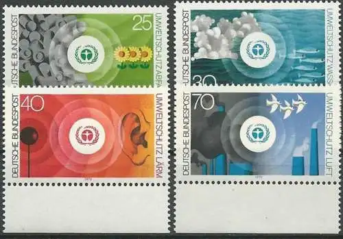 DEUTSCHLAND 1973 Mi-Nr. 774/77 ** MNH