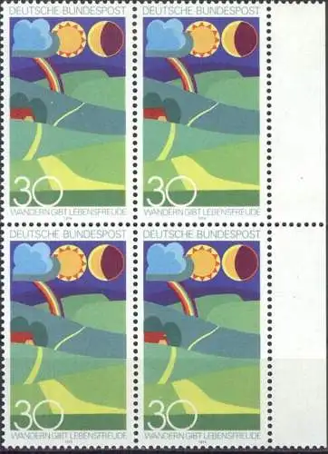 DEUTSCHLAND 1974 Mi-Nr. 808 Viererblock ** MNH