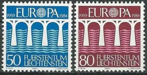 LIECHTENSTEIN 1984 Mi-Nr. 837/38 ** MNH - CEPT