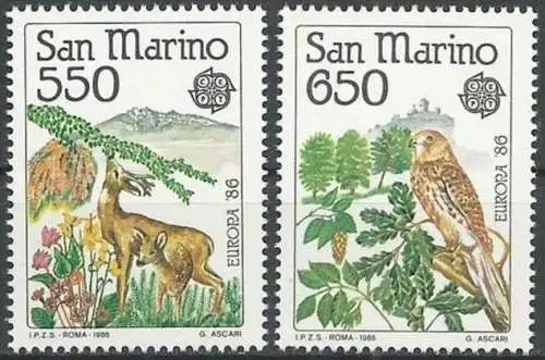 SAN MARINO 1986 Mi-Nr. 1339/40 ** MNH - CEPT