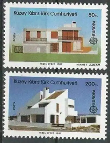 TÜRK. ZYPERN 1987 Mi-Nr. 205/06 A ** MNH - CEPT