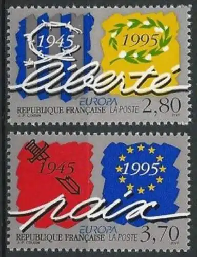 FRANKREICH 1995 Mi-Nr. 3084/85 ** MNH - CEPT