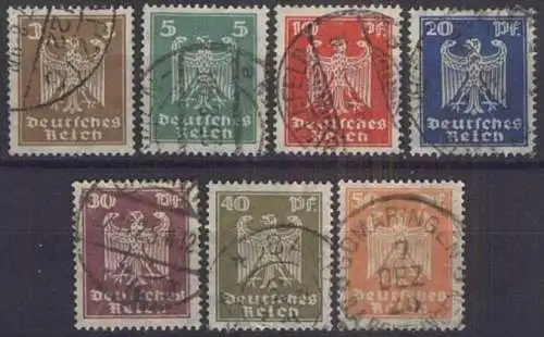 DEUTSCHES REICH 1924 Mi-Nr. 355/61 o used