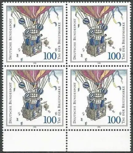 DEUTSCHLAND 1992 Mi-Nr. 1638 Viererblock ** MNH