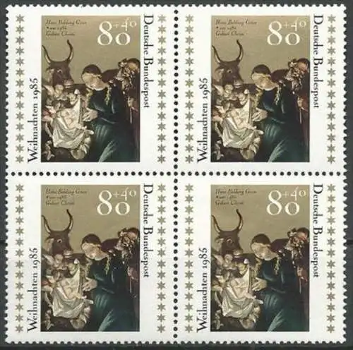 DEUTSCHLAND 1985 Mi-Nr. 1267 Viererblock ** MNH