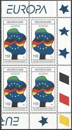 DEUTSCHLAND 1998 Mi-Nr. 1985 Viererblock ** MNH