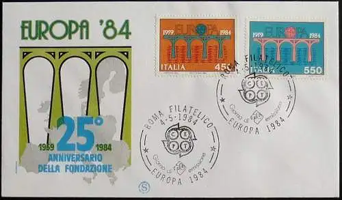 ITALIEN 1984 Mi-Nr. 1886/87 CEPT FDC