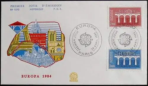 FRANKREICH 1984 Mi-Nr. 2441/42 CEPT FDC