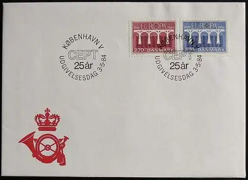 DÄNEMARK 1984 Mi-Nr. 806/07 CEPT FDC