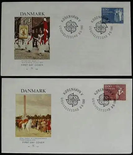 DÄNEMARK 1982 Mi-Nr. 749/50 CEPT FDC