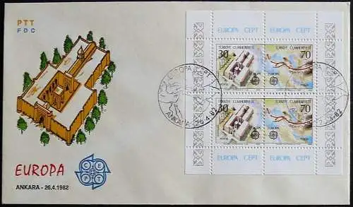 TÜRKEI 1982 Mi-Nr. Block 21 CEPT FDC