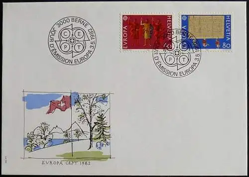 SCHWEIZ 1982 Mi-Nr. 1221/22 CEPT FDC