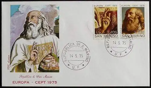 SAN MARINO 1975 Mi-Nr. 1088/89 CEPT FDC