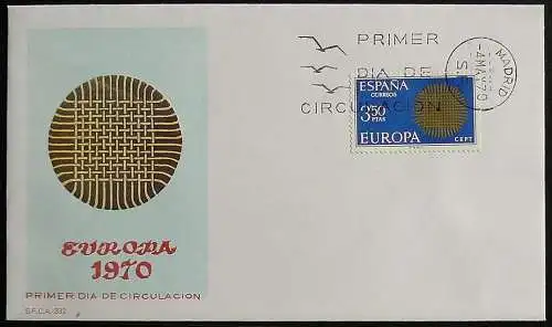 SPANIEN 1970 Mi-Nr. 1860 CEPT FDC