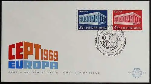 NIEDERLANDE 1969 Mi-Nr. 920/21 CEPT FDC