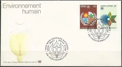 UNO WIEN 1982 Mi-Nr. 24/25 FDC