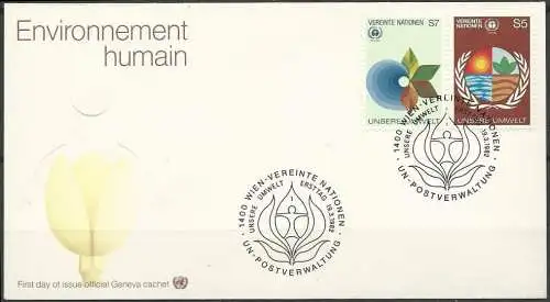 UNO WIEN 1982 Mi-Nr. 24/25 FDC