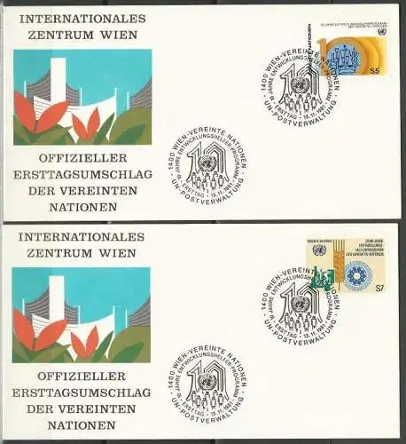 UNO WIEN 1981 Mi-Nr. 21/22 FDC