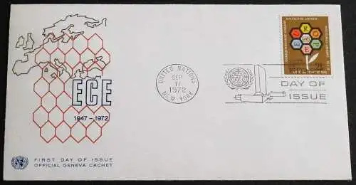 UNO NEW YORK 1972 Mi-Nr. 251 FDC