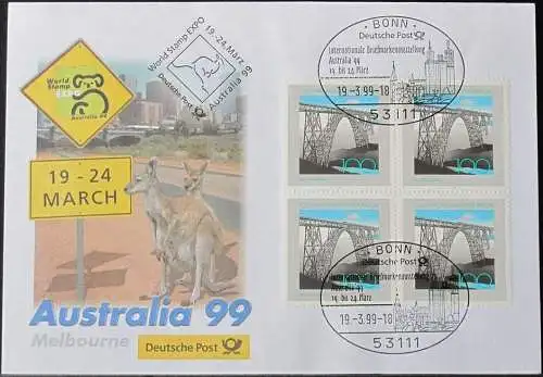 DEUTSCHLAND 1999 Australia 99 Melbourne 19.03.1999 Messebrief Deutsche Post