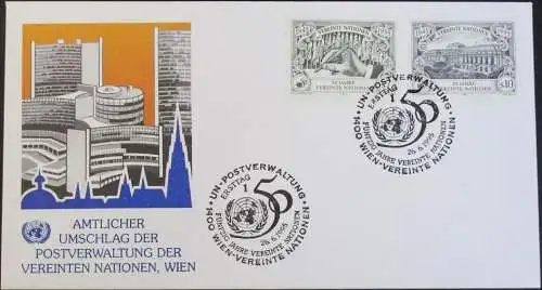 UNO WIEN 1995 Mi-Nr. 186/87  FDC