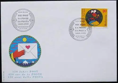 SCHWEIZ 1999 Mi-Nr. 1672 FDC