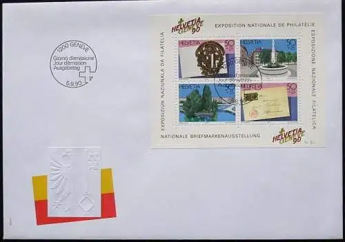 SCHWEIZ 1990 Mi-Nr. Block 26 FDC